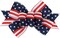 2 PCS Handmade Christmas Burlap Bows – Large Premade Decorative Bows for Wreaths, Trees, Gift Wrapping, and Holiday Party Décor (Rustic Patriotic Style)